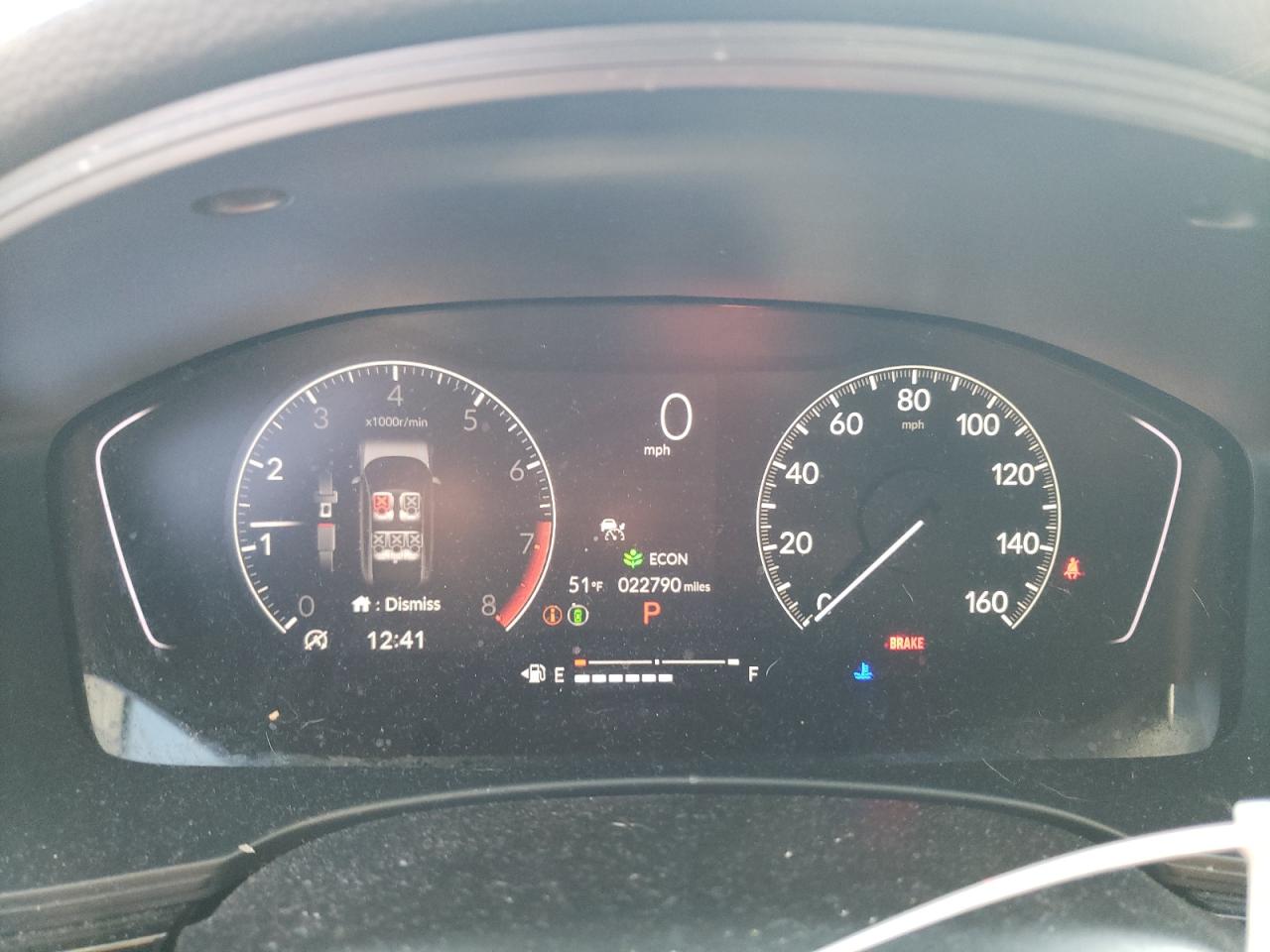 2022 HONDA CIVIC SPORT VIN:19XFL2H87NE023863
