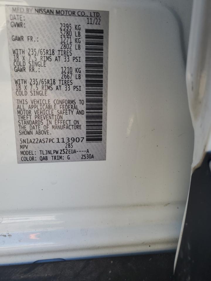 2023 NISSAN MURANO S VIN:5N1AZ2AS7PC113907