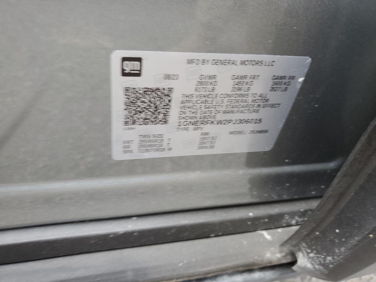 2023 CHEVROLET TRAVERSE LS VIN:1GNERFKW2PJ306015