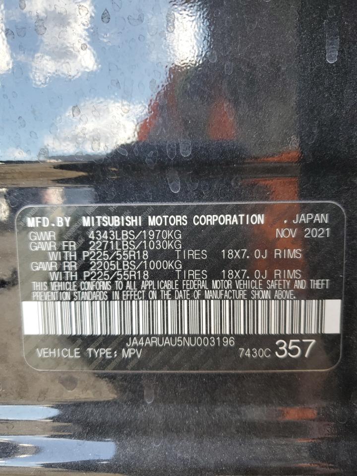 2022 MITSUBISHI OUTLANDER SPORT ES VIN:JA4ARUAU5NU003196