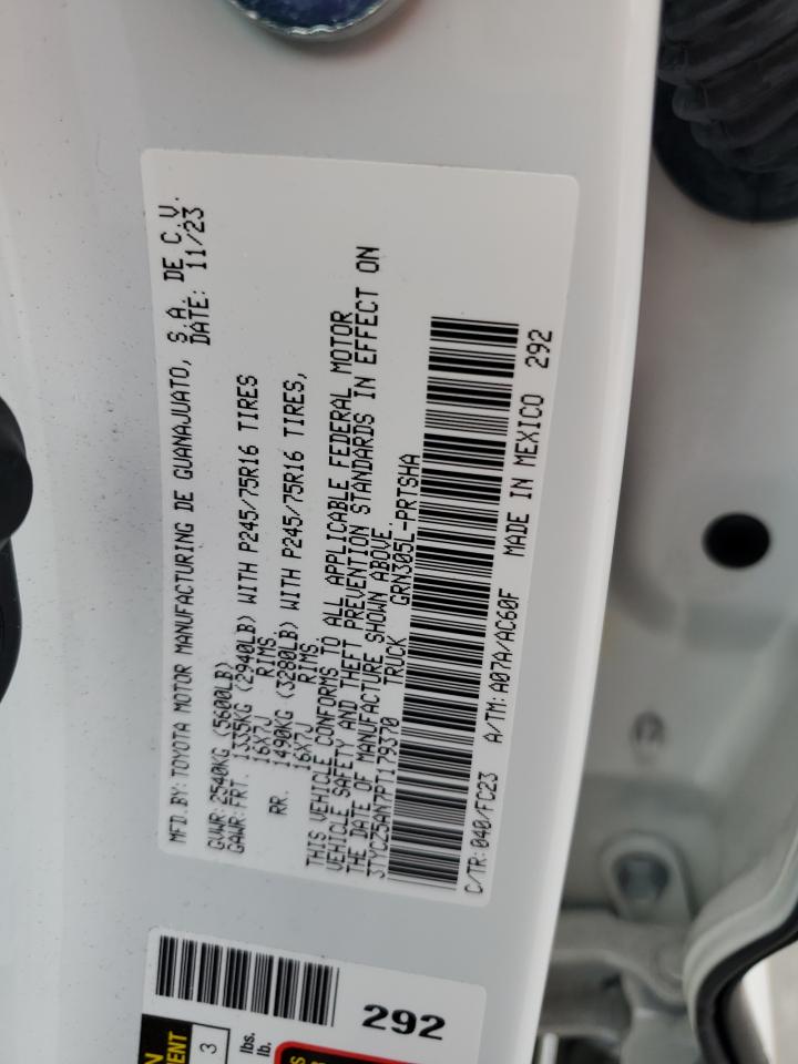 2023 TOYOTA TACOMA DOUBLE CAB VIN:3TYCZ5AN7PT179370