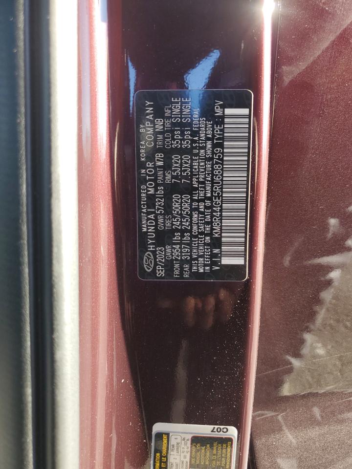 2024 HYUNDAI PALISADE SEL PREMIUM VIN:KM8R44GE5RU688759