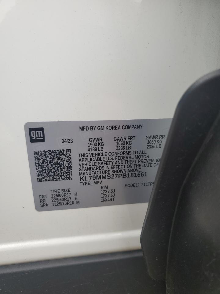 2023 CHEVROLET TRAILBLAZER LS VIN:KL79MMS27PB181661