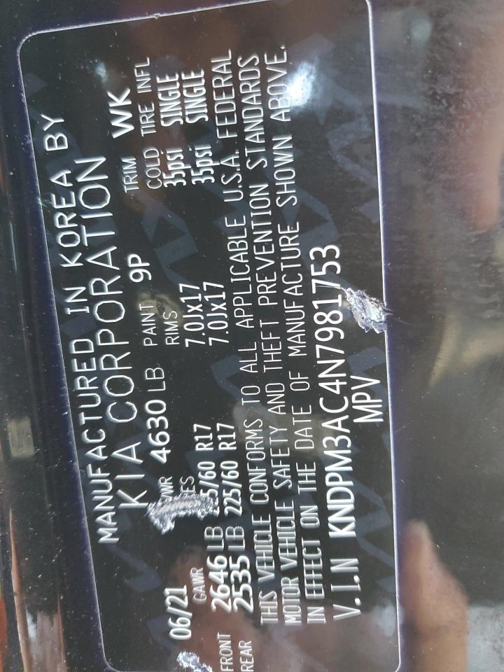 2022 KIA SPORTAGE LX VIN:KNDPM3AC4N7981753