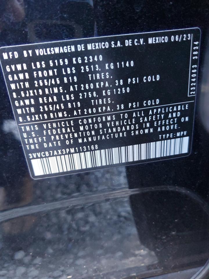 2023 VOLKSWAGEN TIGUAN SE R-LINE BLACK VIN:3VVCB7AX3PM113168