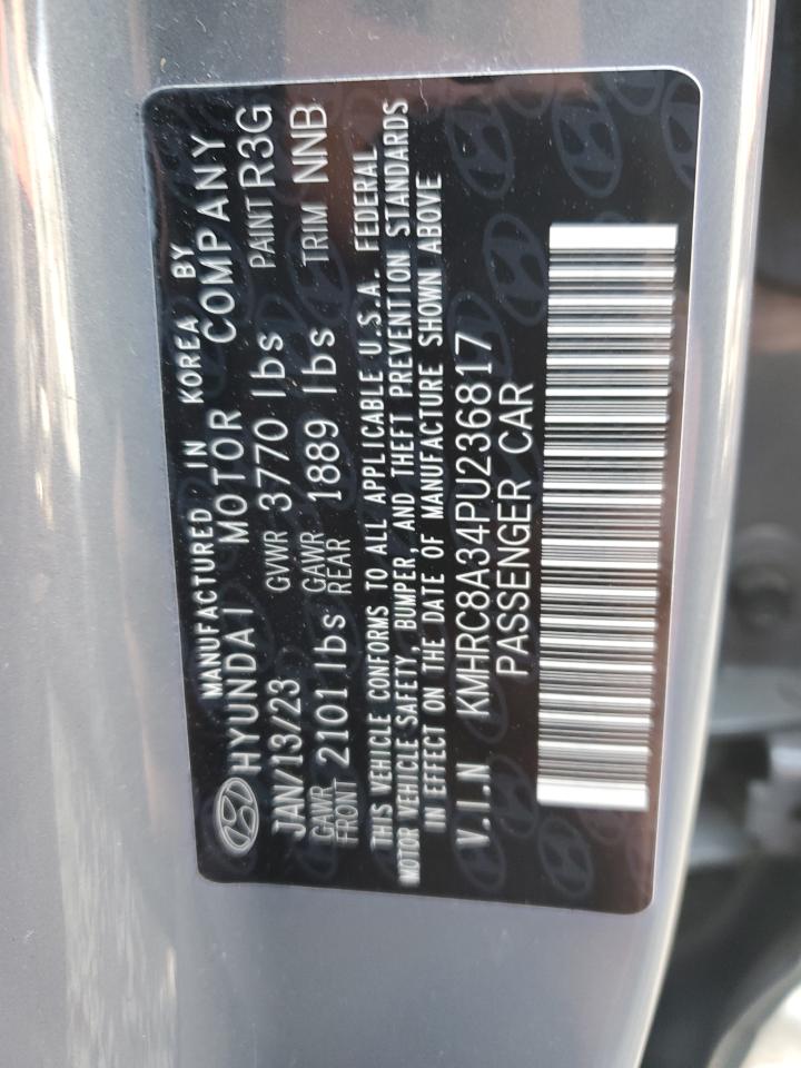 2023 HYUNDAI VENUE SEL VIN:KMHRC8A34PU236817