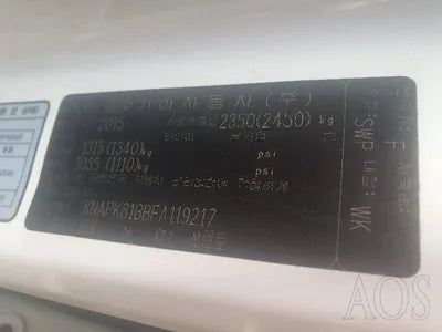 2015 Kia Sorento 474KMKNAPK81BBFA1 VIN:474KMKNAPK81BBFA1
