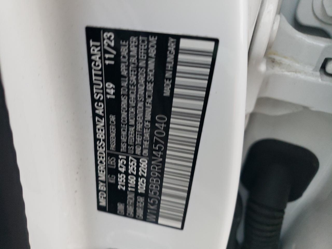 2024 MERCEDES-BENZ CLA AMG 35 4MATIC VIN:W1K5J5BB9RN457040