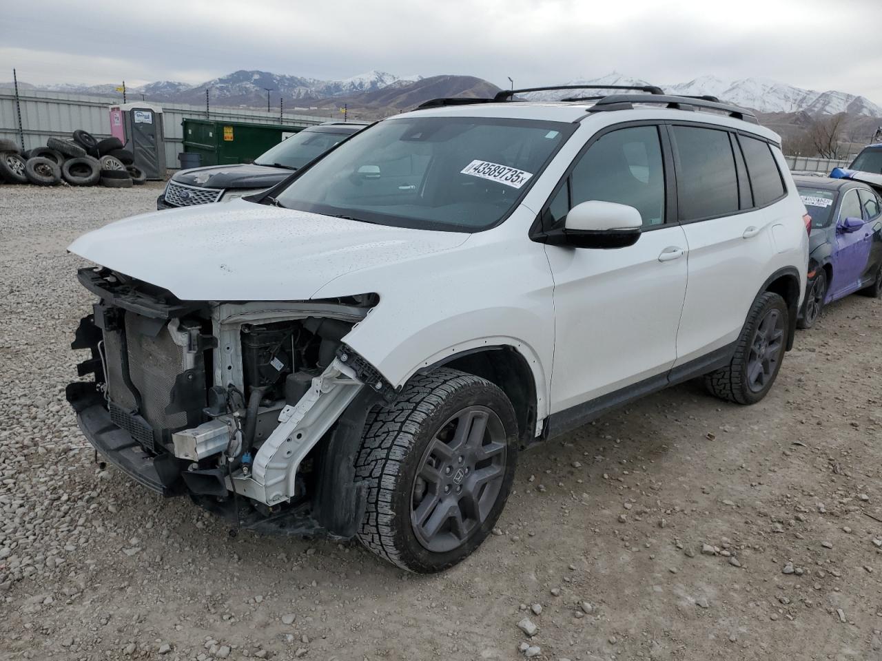 2022 HONDA PASSPORT EXL VIN:5FNYF8H5XNB019129