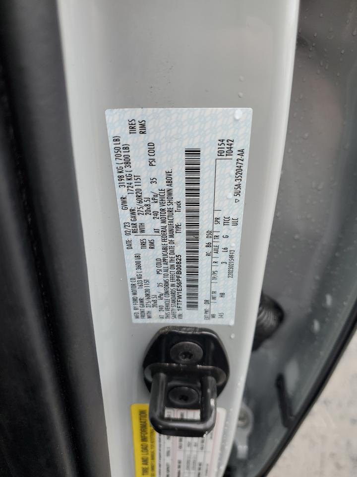 2023 FORD F150 SUPERCREW VIN:1FTFW1E56PFB00825