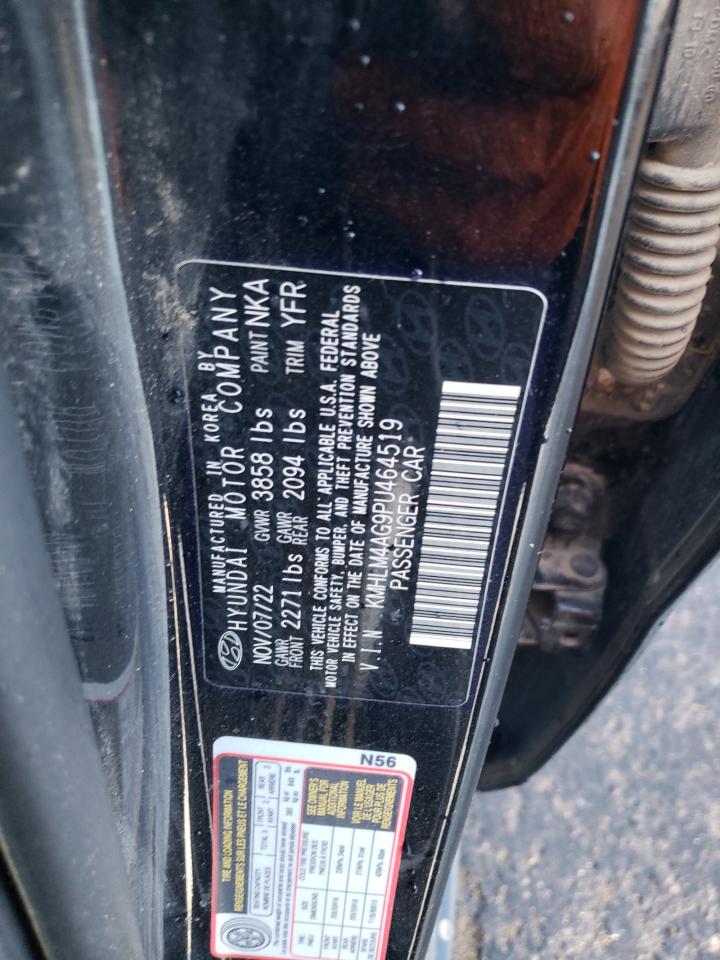 2023 HYUNDAI ELANTRA SEL VIN:KMHLM4AG9PU464519