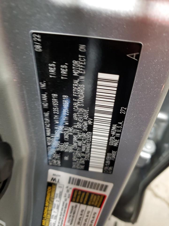 2022 TOYOTA HIGHLANDER XLE VIN:5TDGZRAH6NS133959