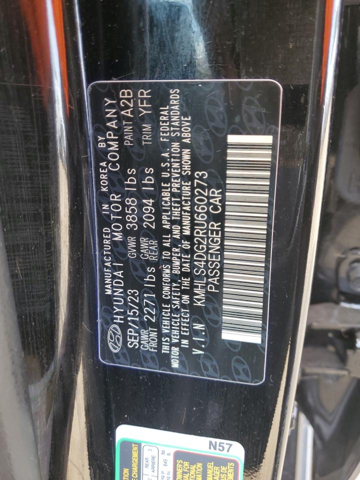 2024 HYUNDAI ELANTRA SEL VIN:KMHLS4DG2RU660273