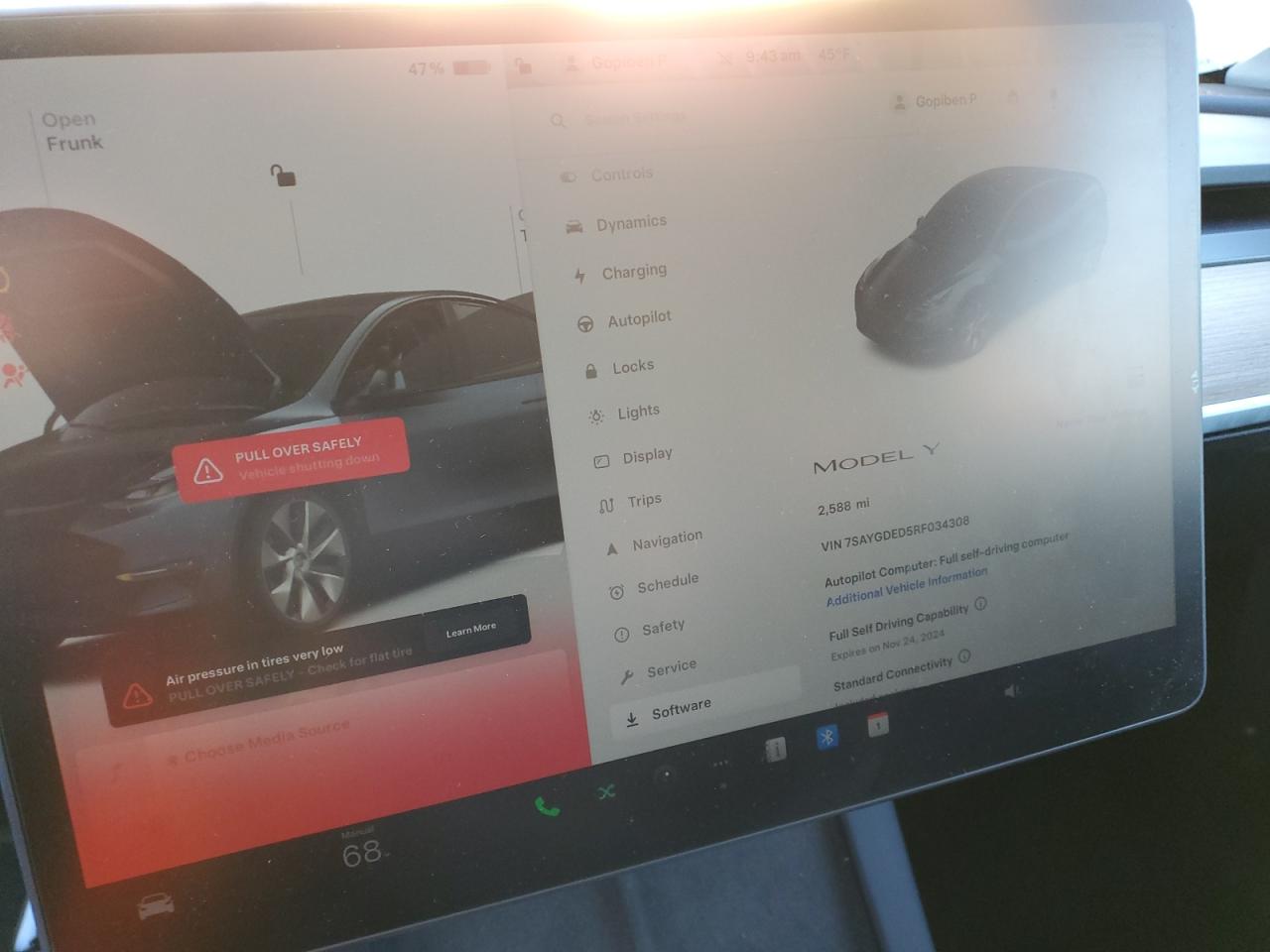 2024 TESLA MODEL Y  VIN:7SAYGDED5RF034308