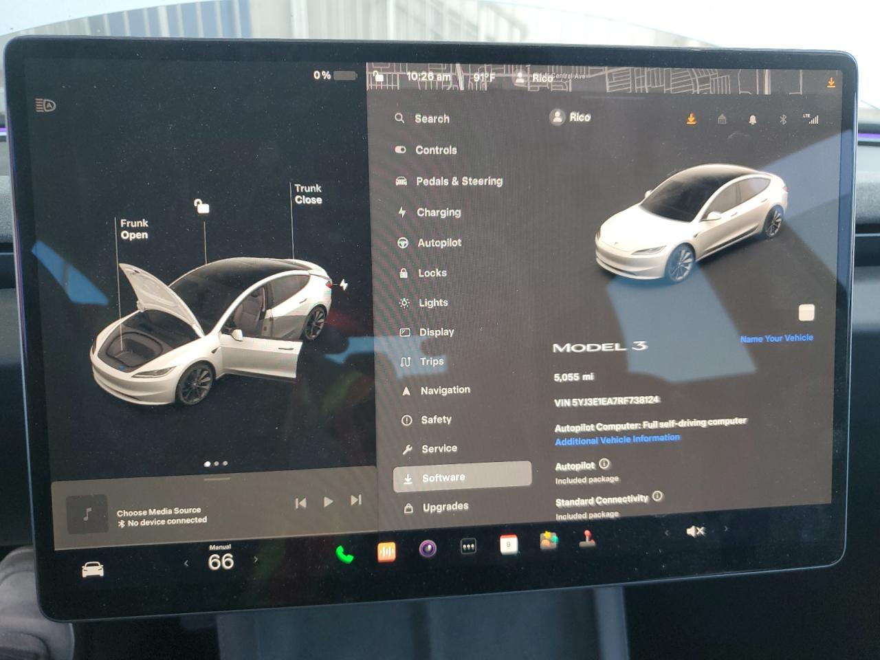 2024 TESLA MODEL 3  VIN:5YJ3E1EA7RF738124