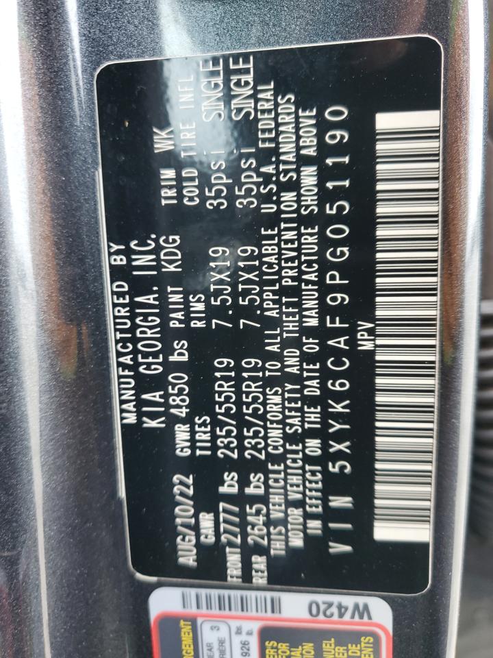 2023 KIA SPORTAGE X LINE VIN:5XYK6CAF9PG051190