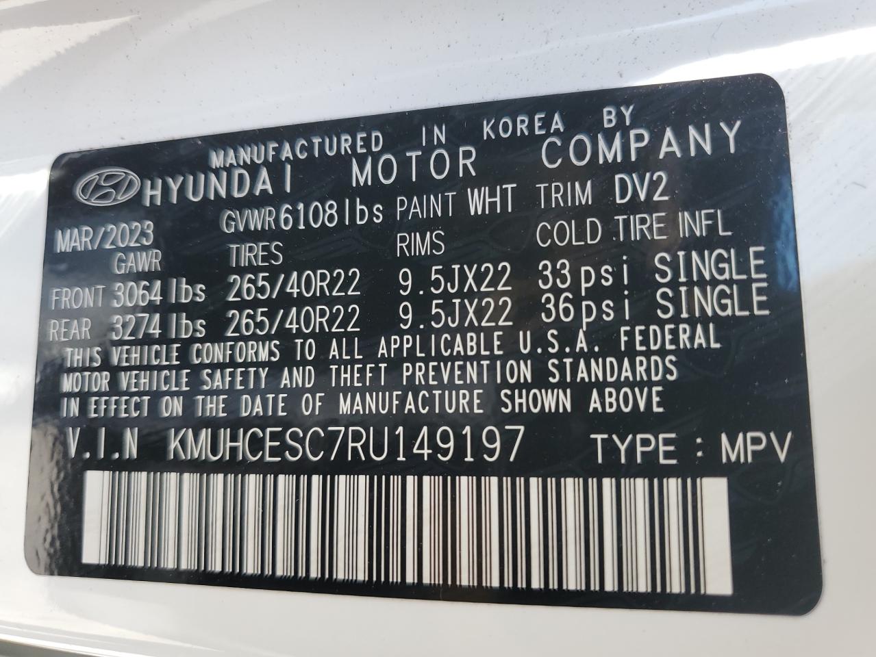 2024 GENESIS GV80 BASE VIN:KMUHCESC7RU149197