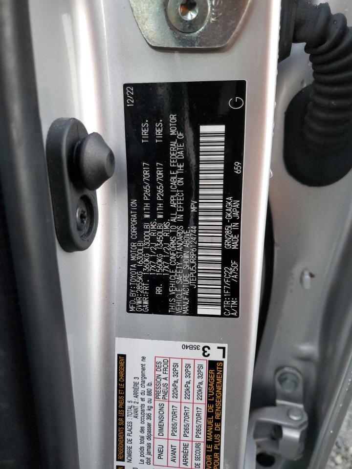 2023 TOYOTA 4RUNNER SE VIN:JTEPU5JR8P6124744