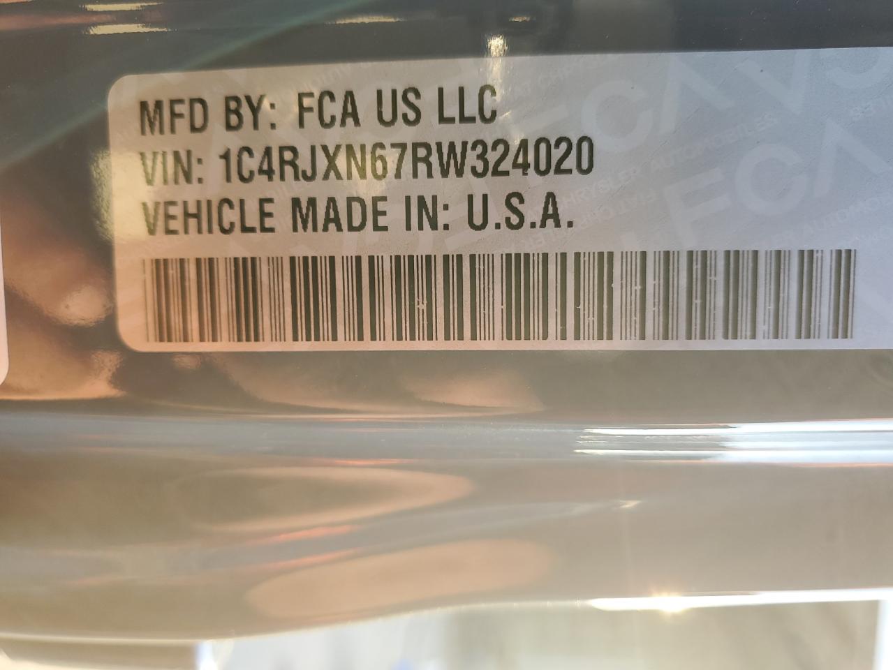 2024 JEEP WRANGLER 4XE VIN:1C4RJXN67RW324020
