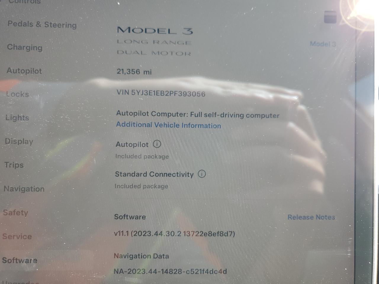 2023 TESLA MODEL 3  VIN:5YJ3E1EB2PF393056