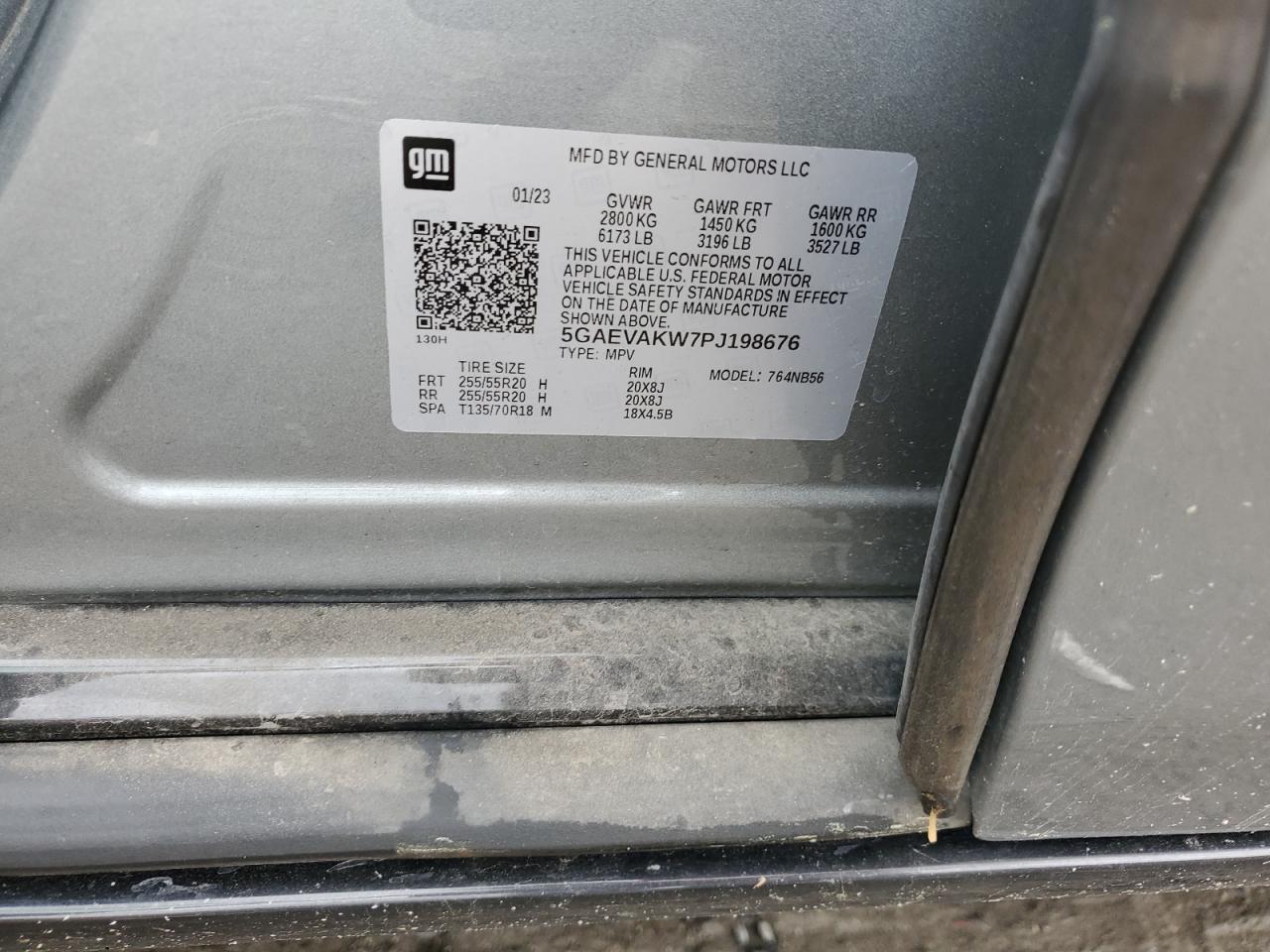 2023 BUICK ENCLAVE ESSENCE VIN:5GAEVAKW7PJ198676