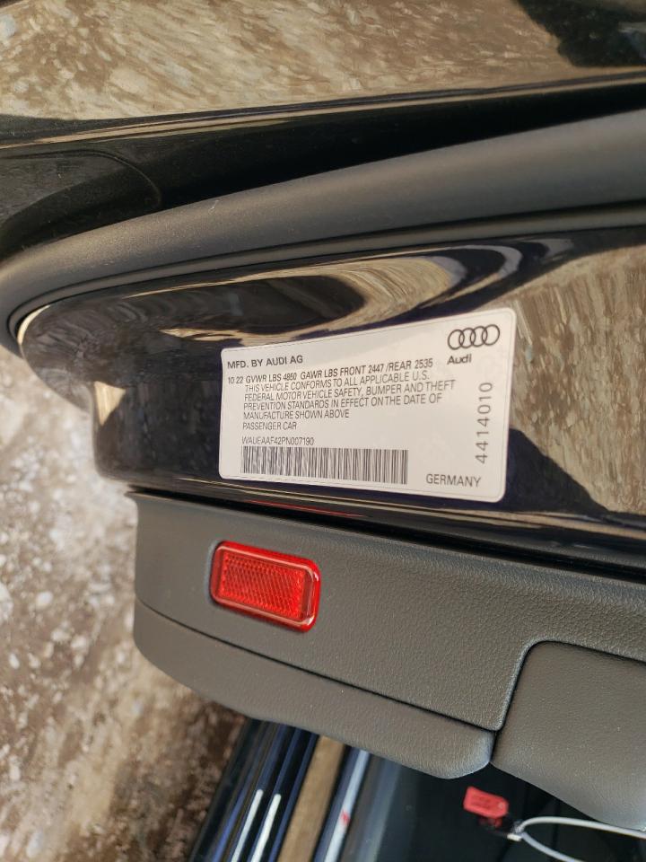 2023 AUDI A4 PREMIUM PLUS 45 VIN:WAUEAAF42PN007190