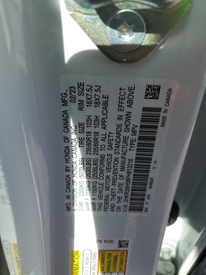 2023 HONDA CR-V SPORT VIN:2HKRS6H58PH813216