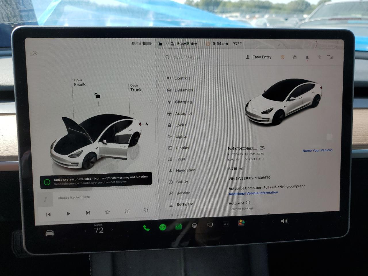 2023 TESLA MODEL 3  VIN:5YJ3E1EB9PF636670