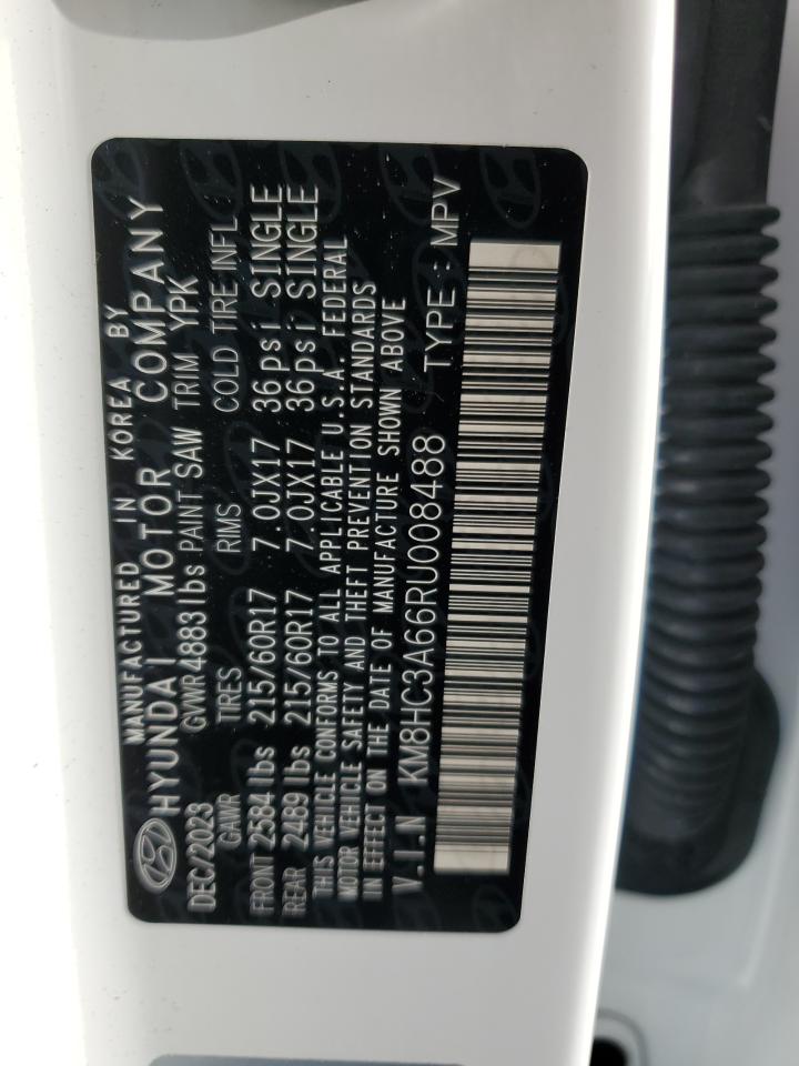 2024 HYUNDAI KONA SEL VIN:KM8HC3A66RU008488