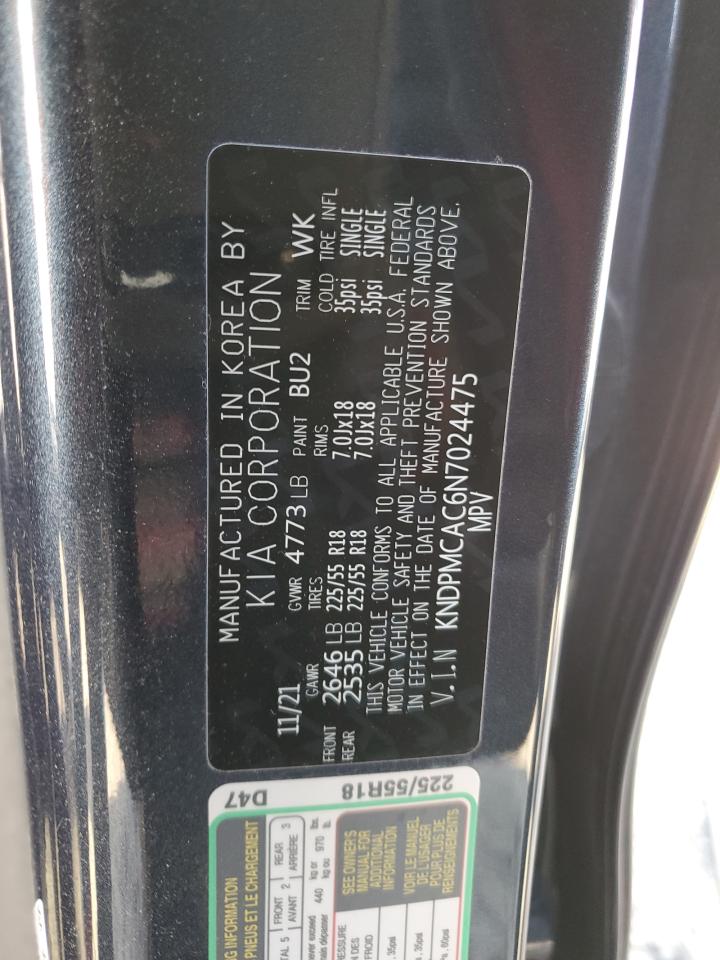 2022 KIA SPORTAGE LX VIN:KNDPMCAC6N7024475