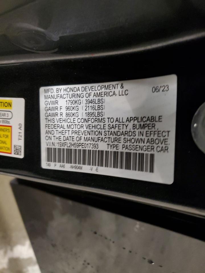 2023 HONDA CIVIC LX VIN:19XFL2H59PE017393