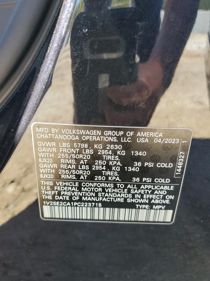 2023 VOLKSWAGEN ATLAS CROSS SPORT SEL R-LINE VIN:1V2SE2CA1PC223715
