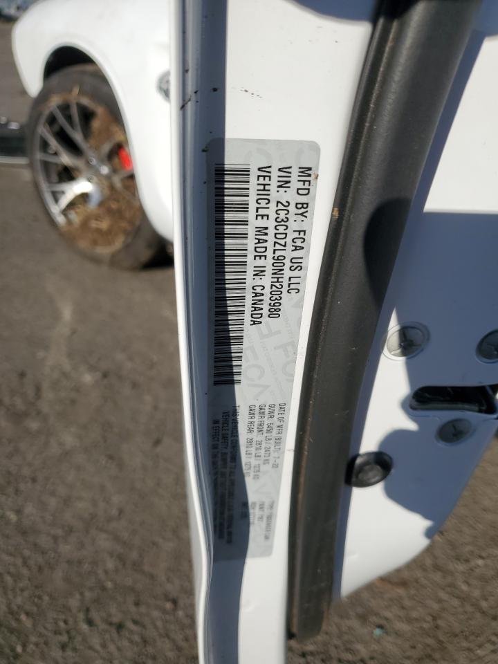 2022 DODGE CHALLENGER SRT HELLCAT REDEYE VIN:2C3CDZL90NH203980