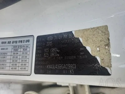 2016 Kia K5 KNAGU416BGA019903 VIN:KNAGU416BGA019903