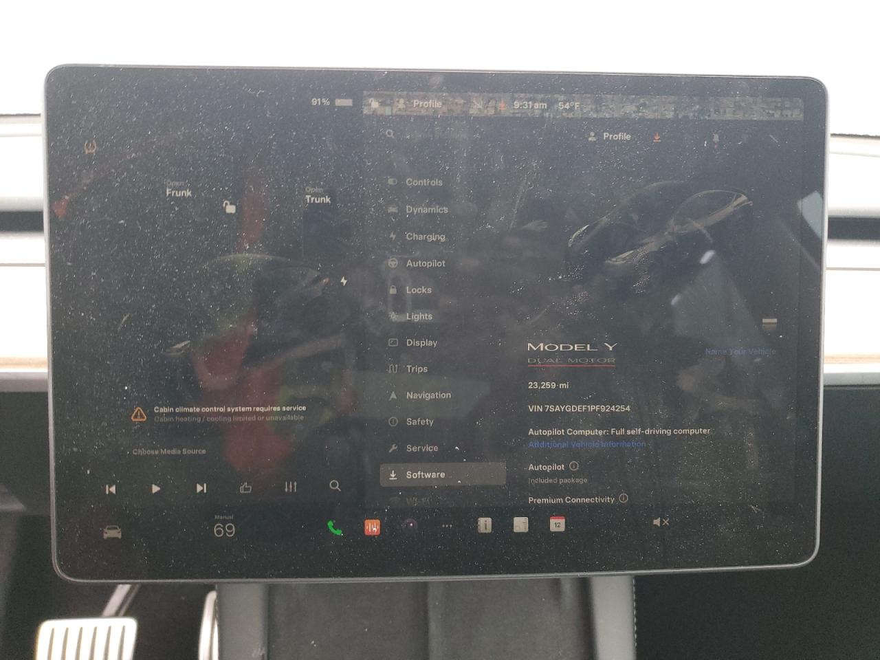 2023 TESLA MODEL Y  VIN:7SAYGDEF1PF924254