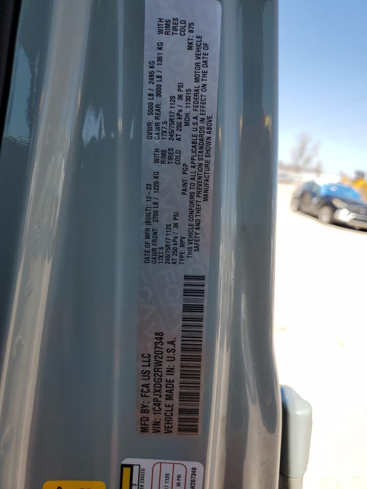 2024 JEEP WRANGLER SPORT VIN:1C4PJXDG2RW207348