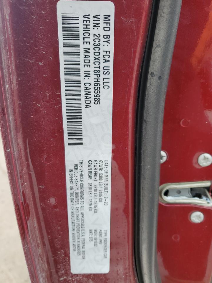 2023 DODGE CHARGER R/T VIN:2C3CDXCT8PH655985