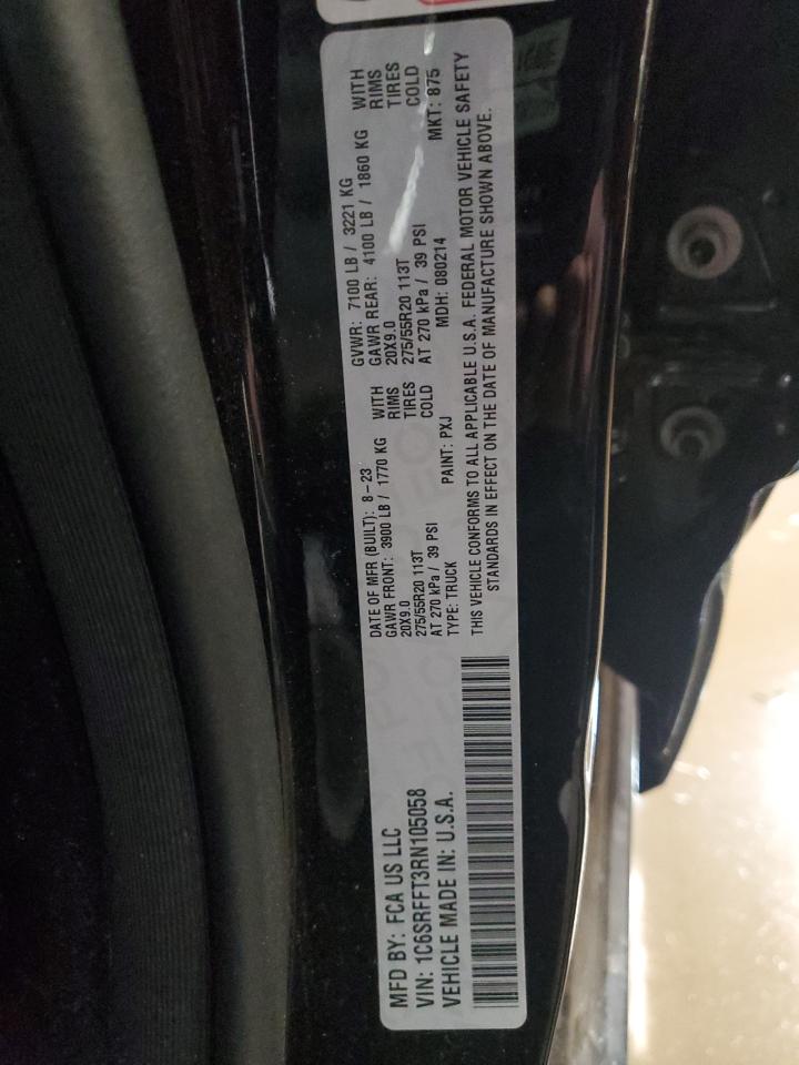 2024 RAM 1500 BIG HORN/LONE STAR VIN:1C6SRFFT3RN105058