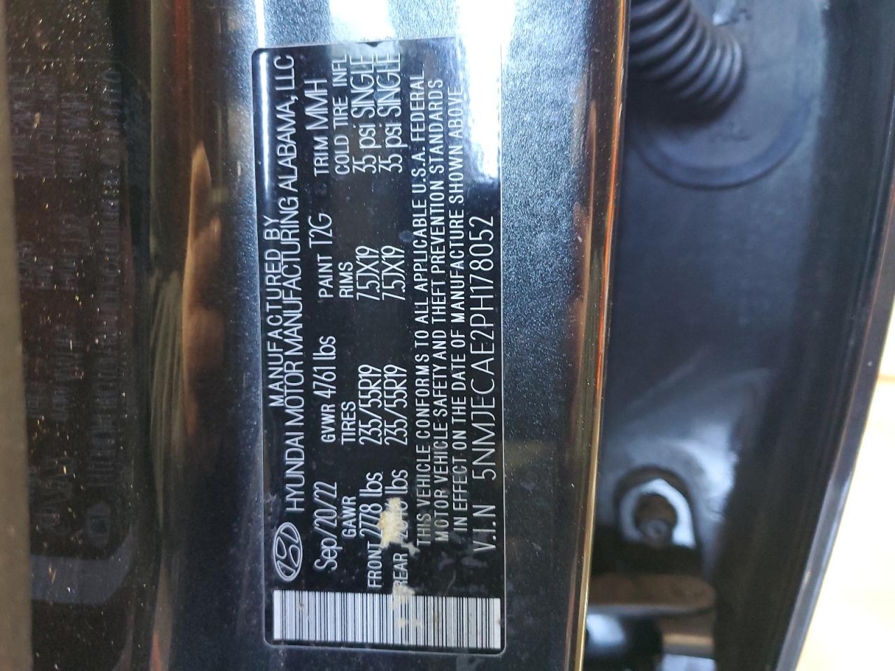 2023 HYUNDAI TUCSON LIMITED VIN:5NMJECAE2PH178052