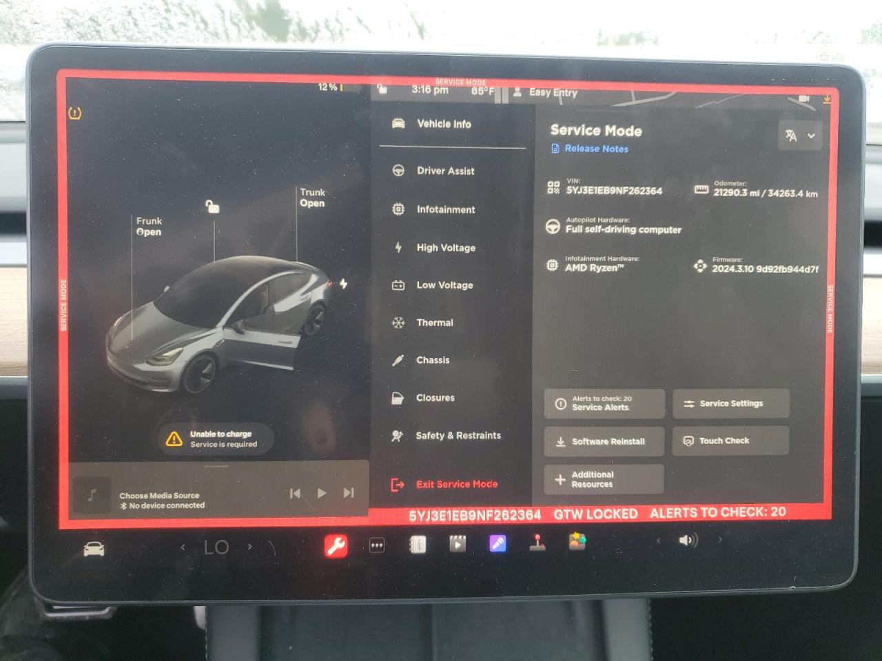 2022 TESLA MODEL 3  VIN:5YJ3E1EB9NF262364