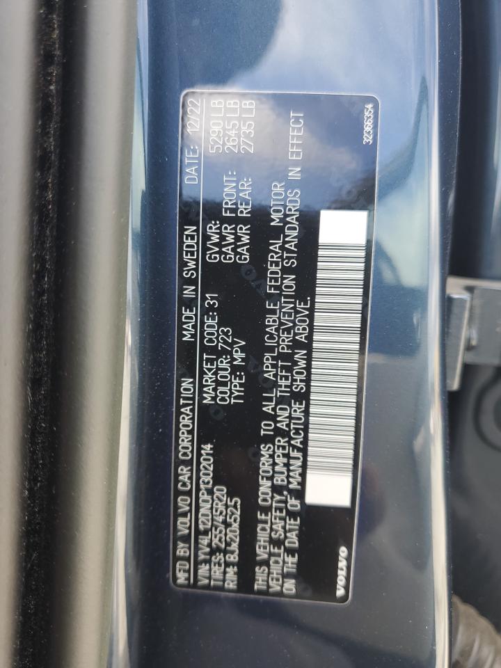 2023 VOLVO XC60 PLUS VIN:YV4L12DN0P1302014