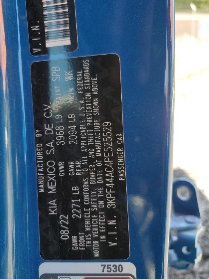 2023 KIA FORTE GT VIN:3KPF44AC4PE525529