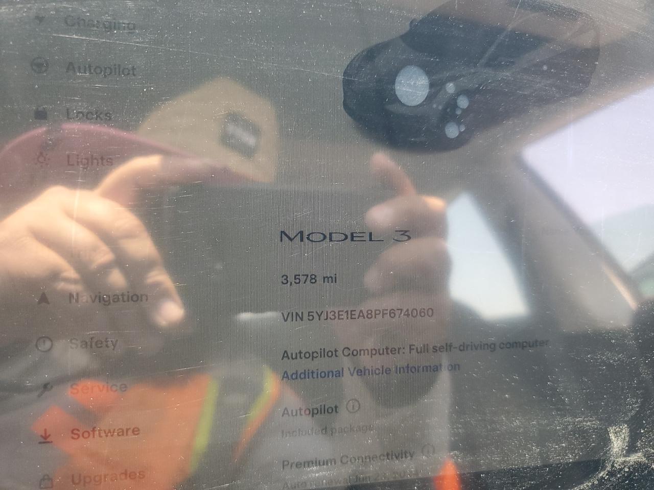 2023 TESLA MODEL 3  VIN:5YJ3E1EA8PF674060