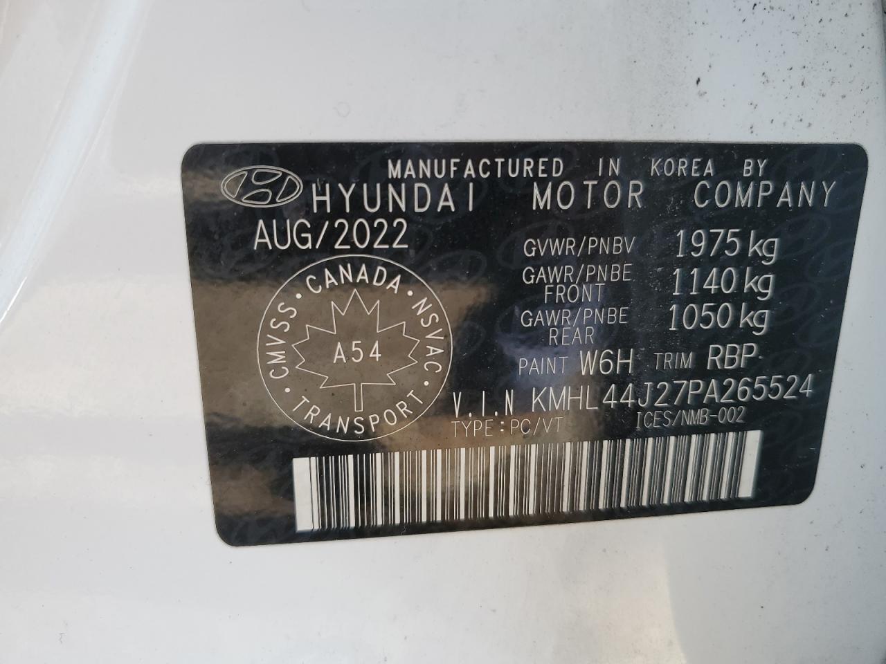 2023 HYUNDAI SONATA SEL PLUS VIN:KMHL44J27PA265524