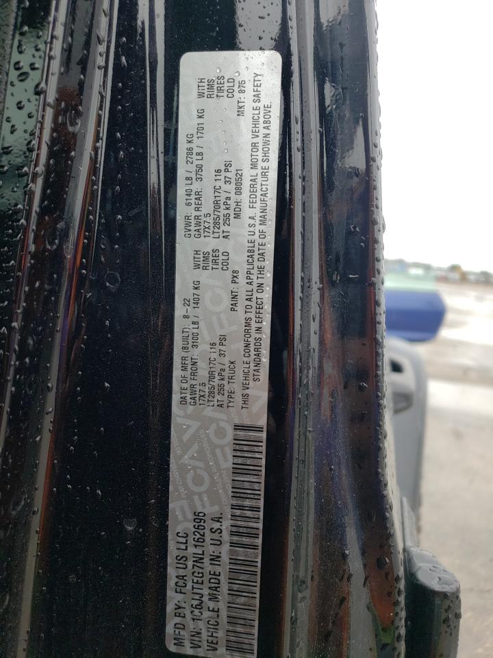 2022 JEEP GLADIATOR MOJAVE VIN:1C6JJTEG7NL162696