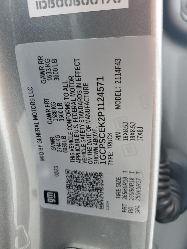 2023 CHEVROLET COLORADO LT VIN:1GCPSCEK2P1124571