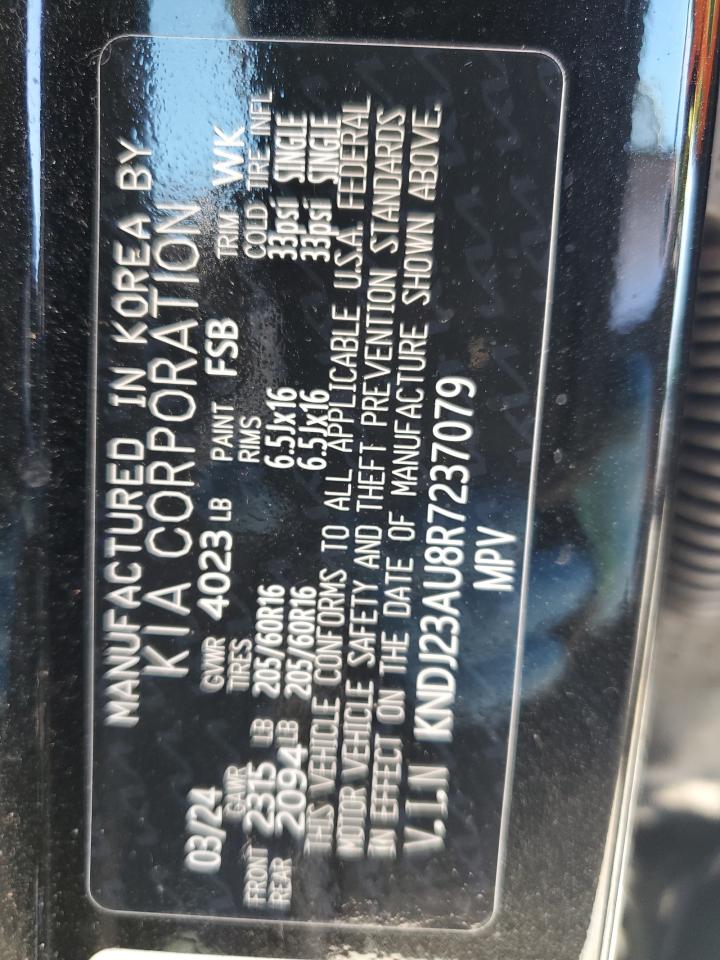 2024 KIA SOUL LX VIN:KNDJ23AU8R7237079