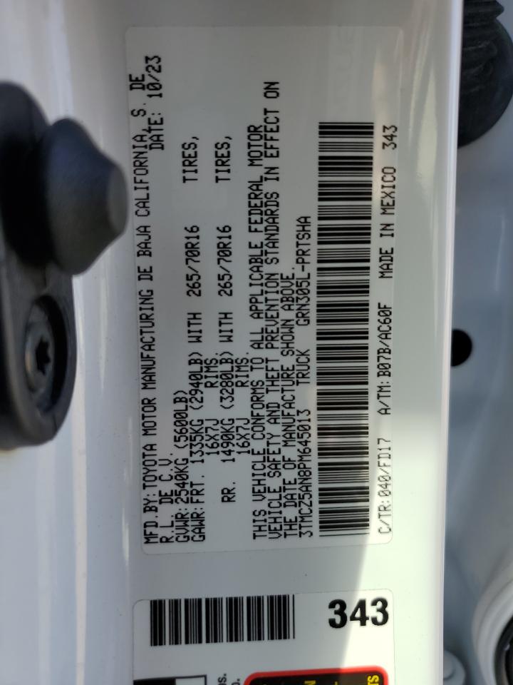 2023 TOYOTA TACOMA DOUBLE CAB VIN:3TMCZ5AN8PM645013