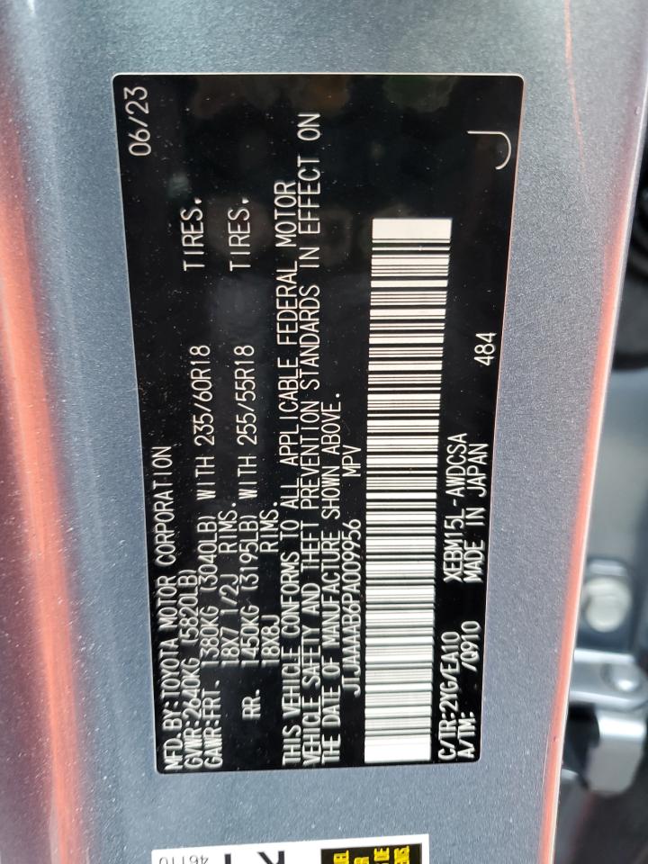 2023 LEXUS RZ 450E VIN:JTJAAAAB6PA009956