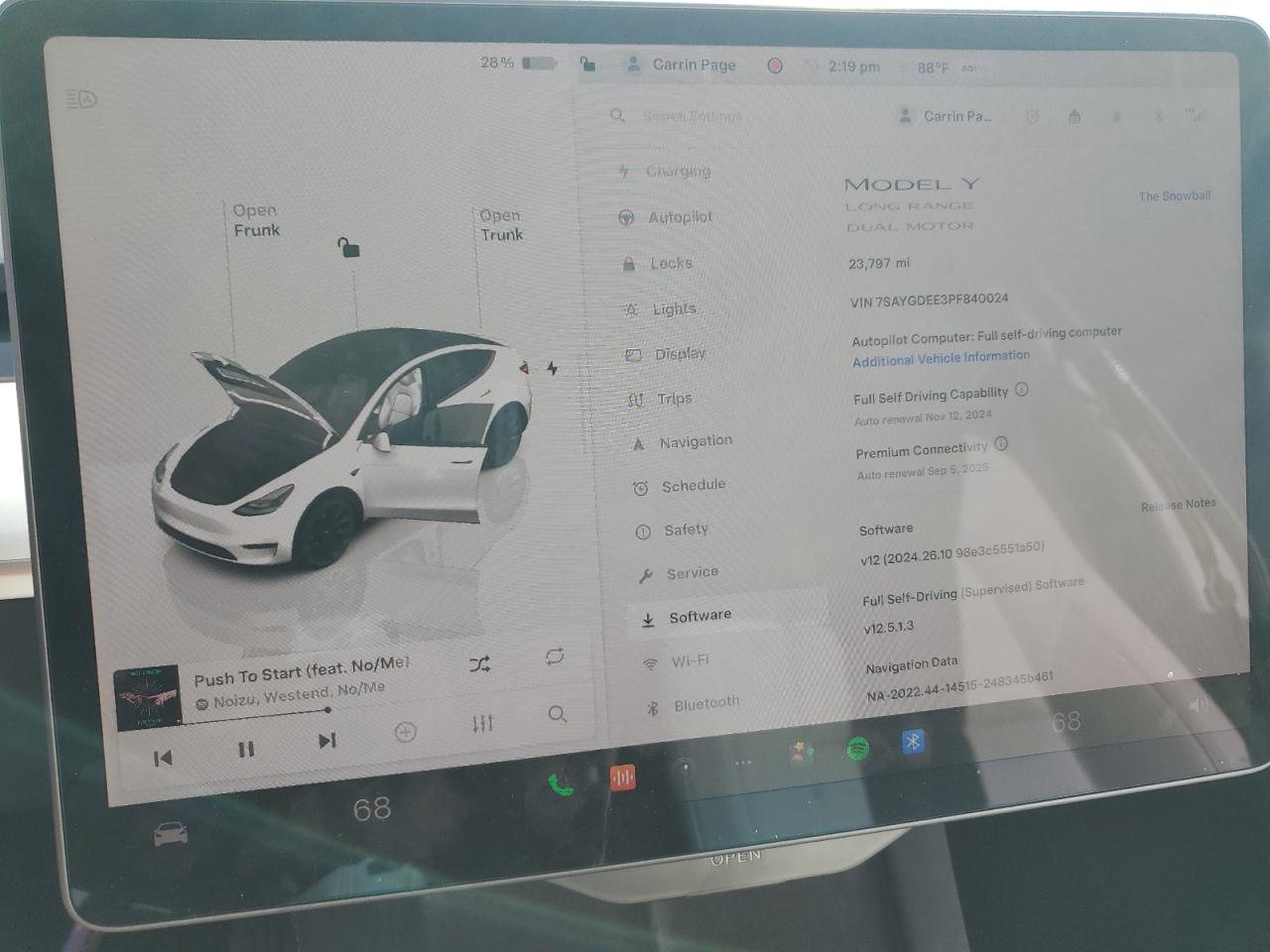 2023 TESLA MODEL Y  VIN:7SAYGDEE3PF840024